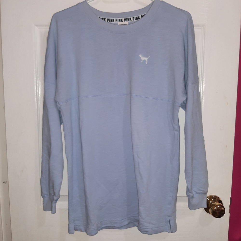 PINK Light Blue Long Sleeve Shirt